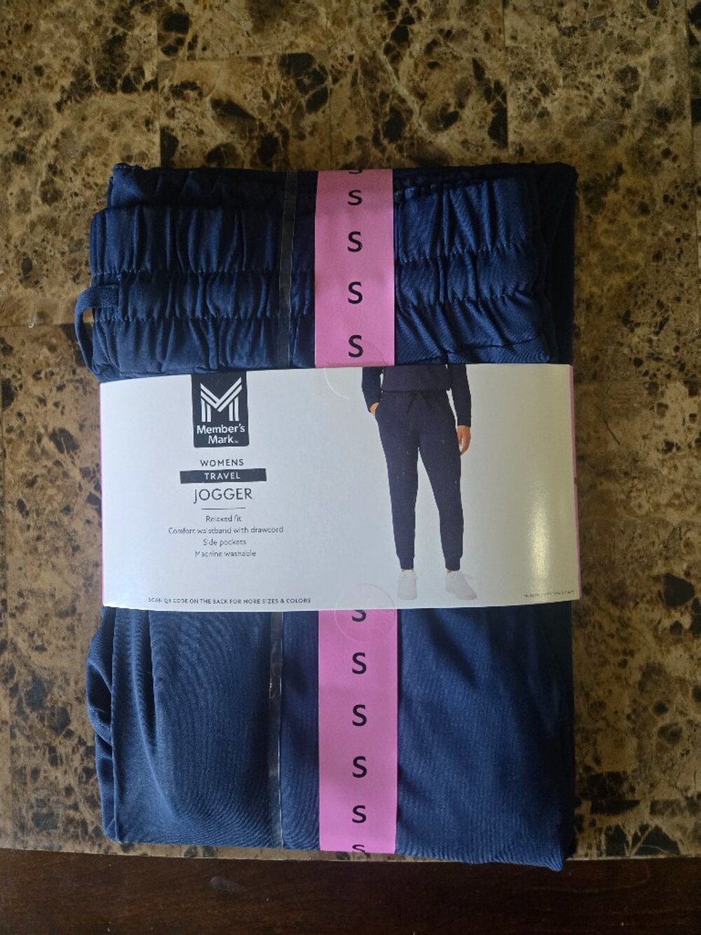 Members Mark Navy Travel Joggers - S